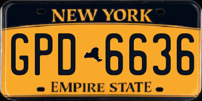 NY license plate GPD6636