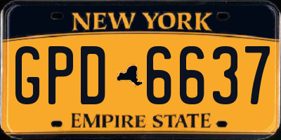 NY license plate GPD6637