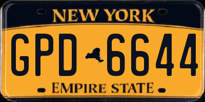 NY license plate GPD6644