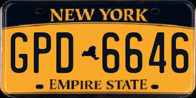 NY license plate GPD6646