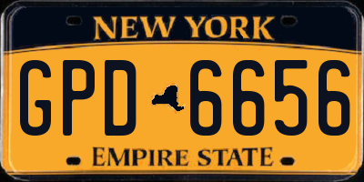 NY license plate GPD6656