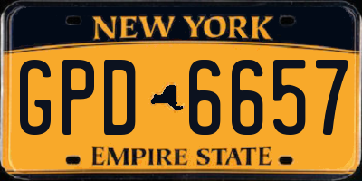 NY license plate GPD6657