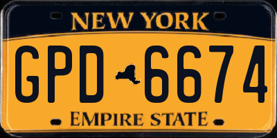 NY license plate GPD6674