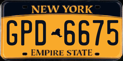 NY license plate GPD6675