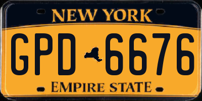 NY license plate GPD6676