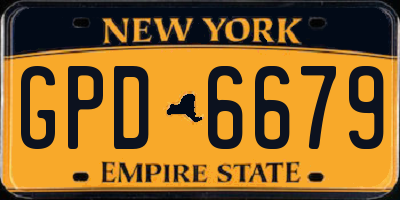 NY license plate GPD6679