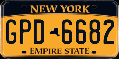 NY license plate GPD6682