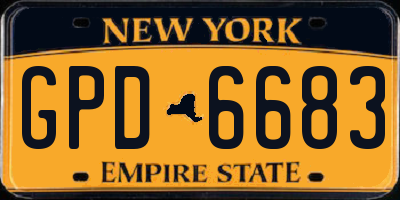 NY license plate GPD6683