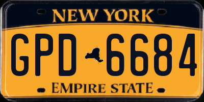NY license plate GPD6684