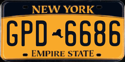 NY license plate GPD6686