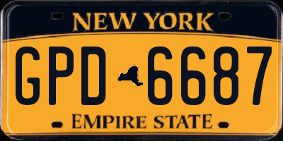 NY license plate GPD6687