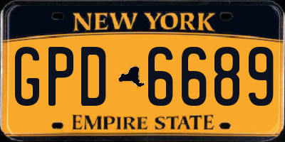 NY license plate GPD6689
