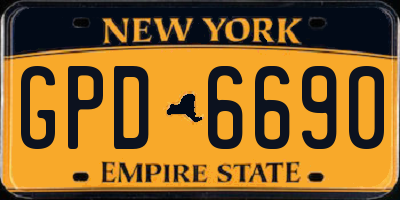 NY license plate GPD6690