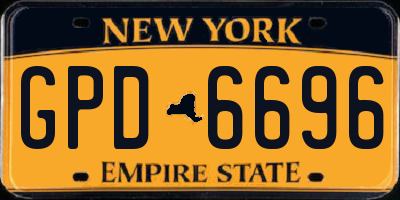 NY license plate GPD6696