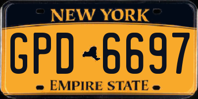 NY license plate GPD6697