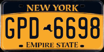 NY license plate GPD6698