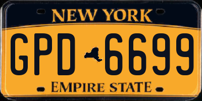 NY license plate GPD6699