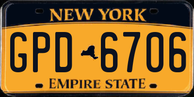 NY license plate GPD6706