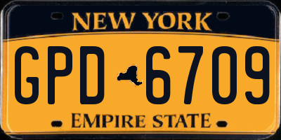 NY license plate GPD6709