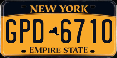 NY license plate GPD6710
