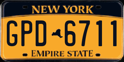 NY license plate GPD6711
