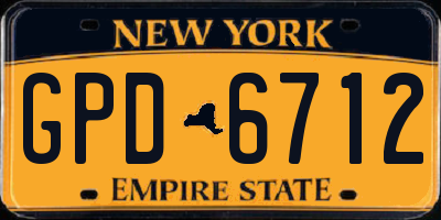 NY license plate GPD6712