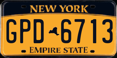 NY license plate GPD6713