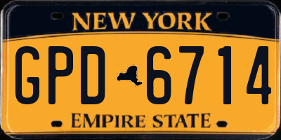 NY license plate GPD6714