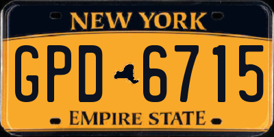 NY license plate GPD6715