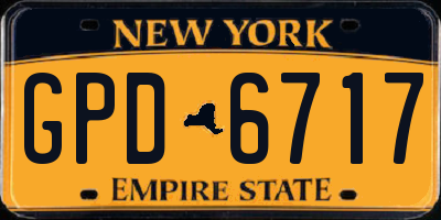 NY license plate GPD6717