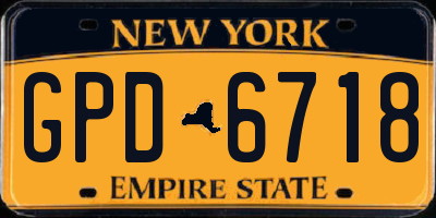 NY license plate GPD6718