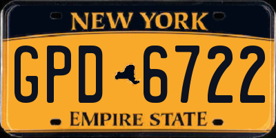 NY license plate GPD6722