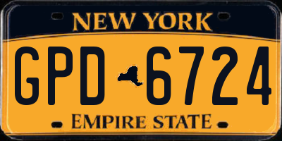 NY license plate GPD6724