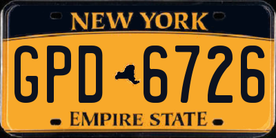 NY license plate GPD6726