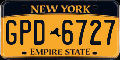 NY license plate GPD6727