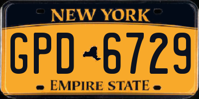 NY license plate GPD6729