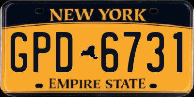 NY license plate GPD6731