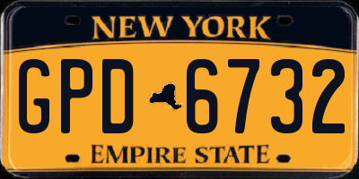 NY license plate GPD6732