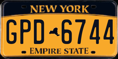 NY license plate GPD6744
