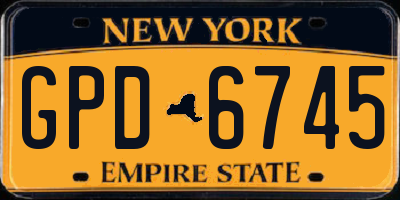 NY license plate GPD6745