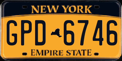 NY license plate GPD6746