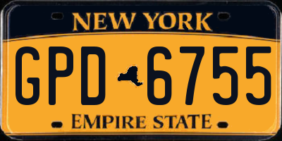 NY license plate GPD6755