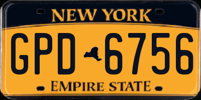 NY license plate GPD6756