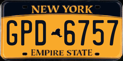NY license plate GPD6757