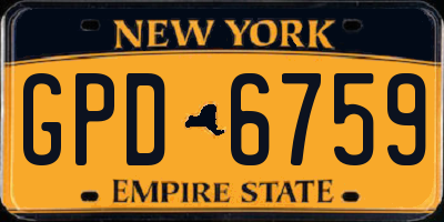 NY license plate GPD6759