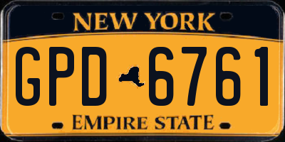 NY license plate GPD6761