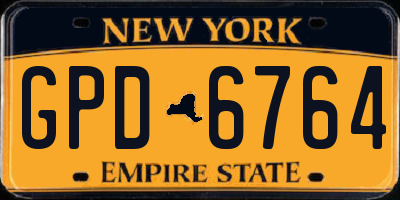 NY license plate GPD6764