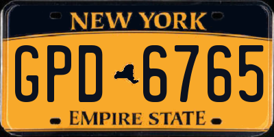 NY license plate GPD6765