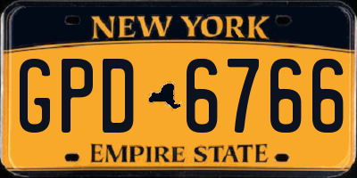 NY license plate GPD6766