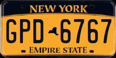NY license plate GPD6767